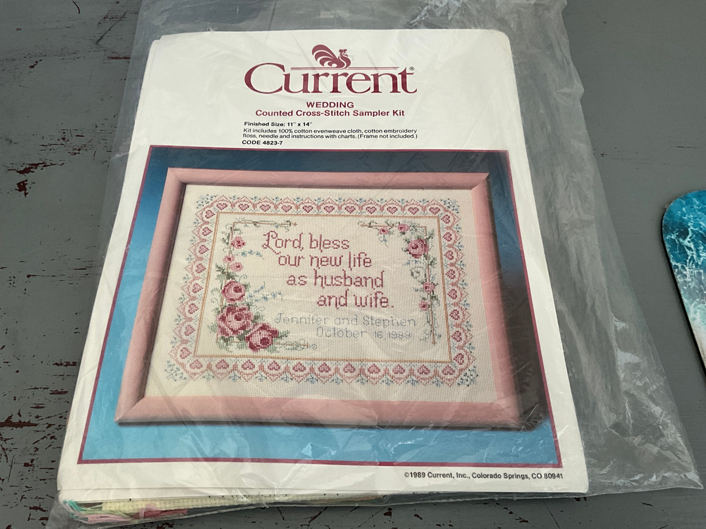 Current Wedding counted cross stitch sampler kit