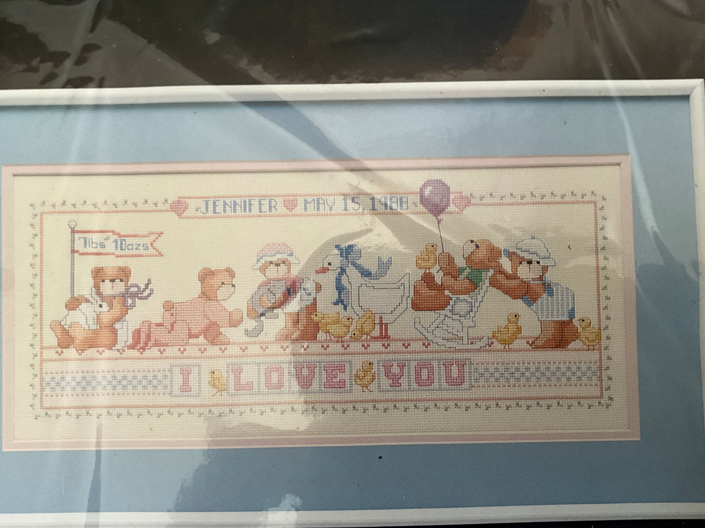 Dimensions I Love You Birth Record 3645 counted cross stitch kit