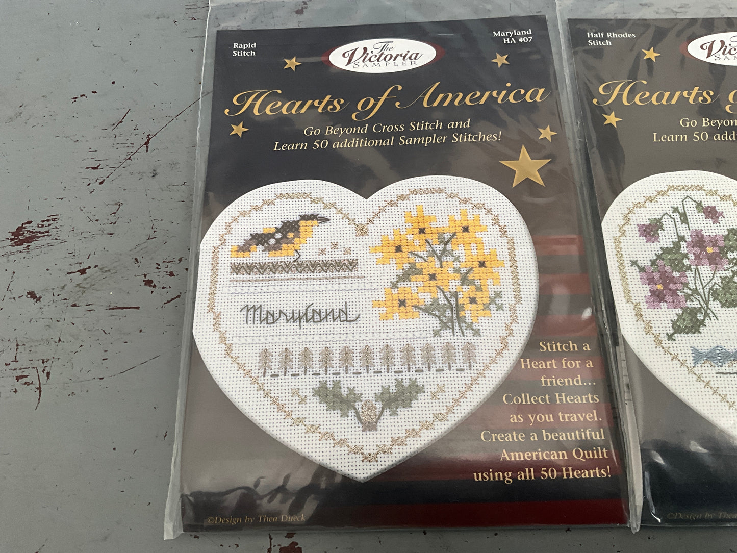 Victoria Sampler Choice Hearts of America cross stitch chart see pictures and variations