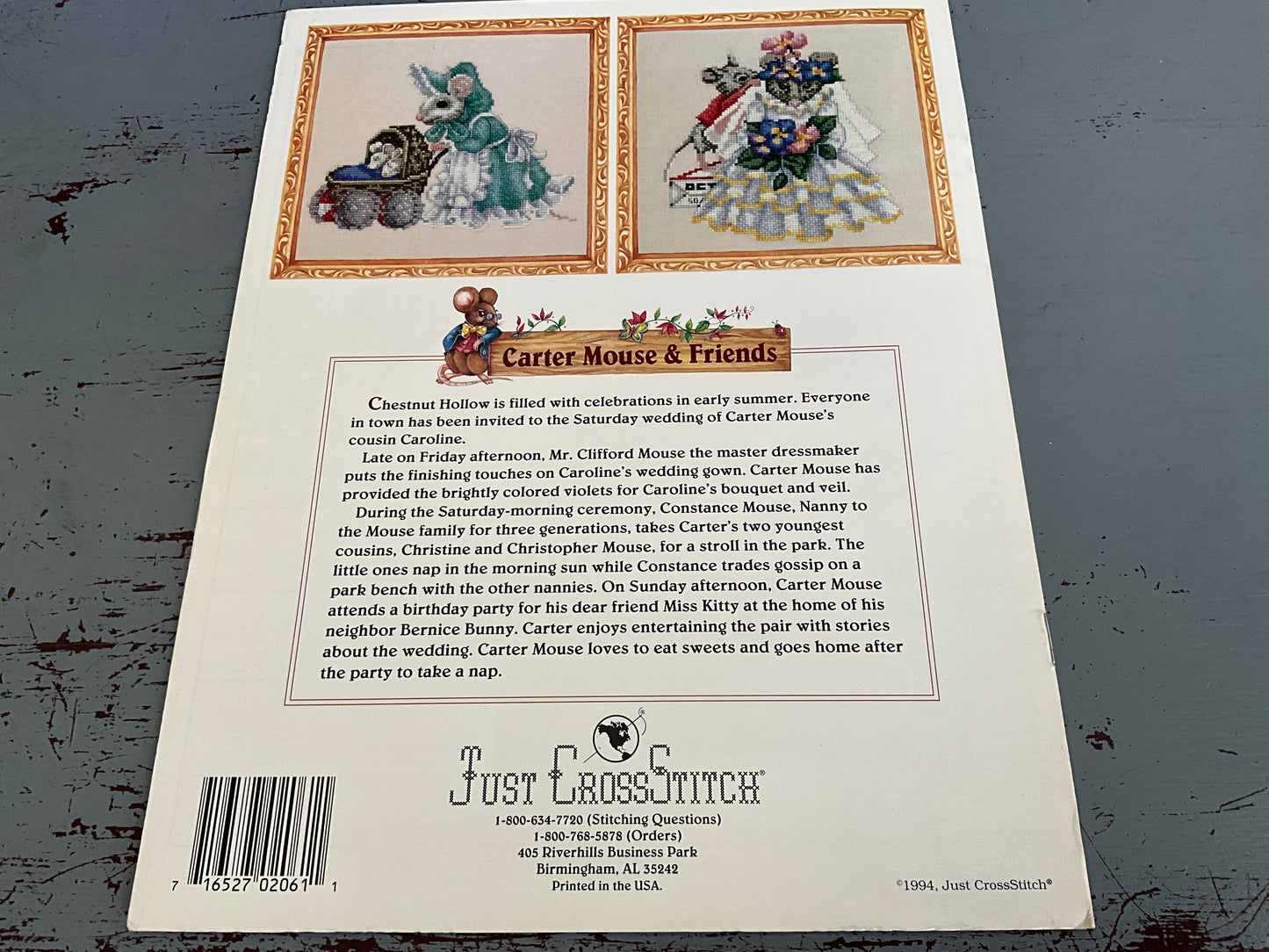 Just Cross Stitch Carter Mouse & Friends cross stitch chart