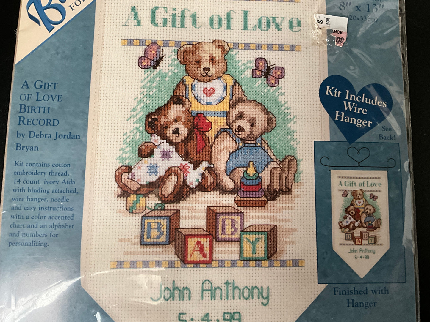 Baby announcement choice cross stitch kits see pictures & variations
