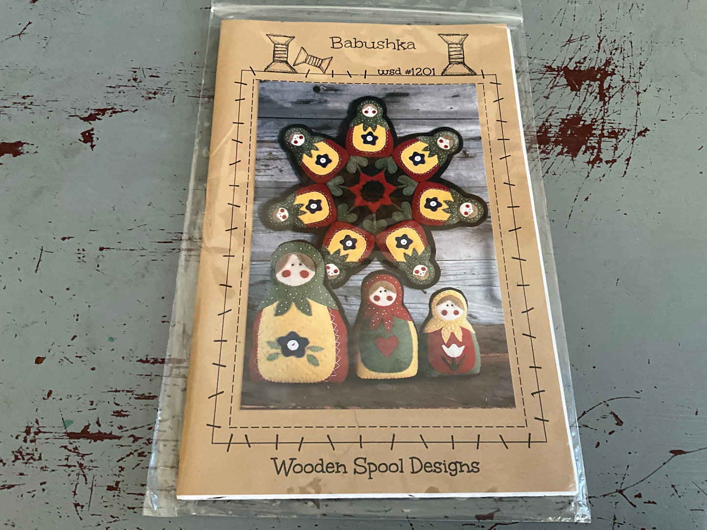 Wooden Spool Designs Babushka wool design pattern