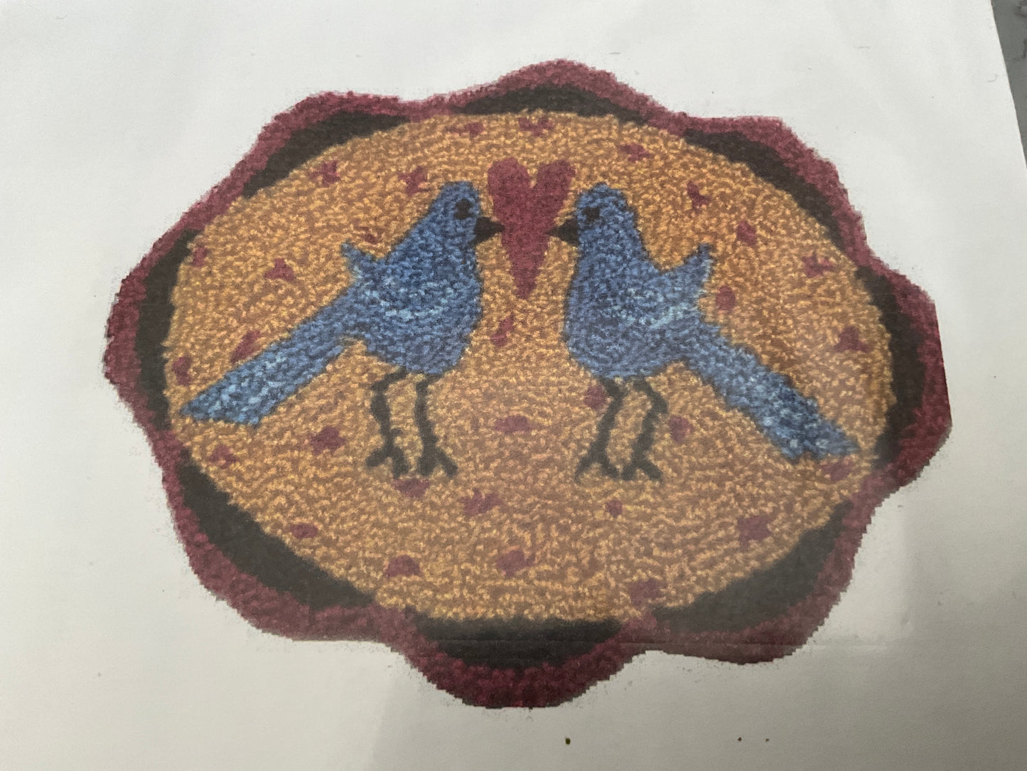 Charlotte Dudley choice punch needle embroidery with printed fabric