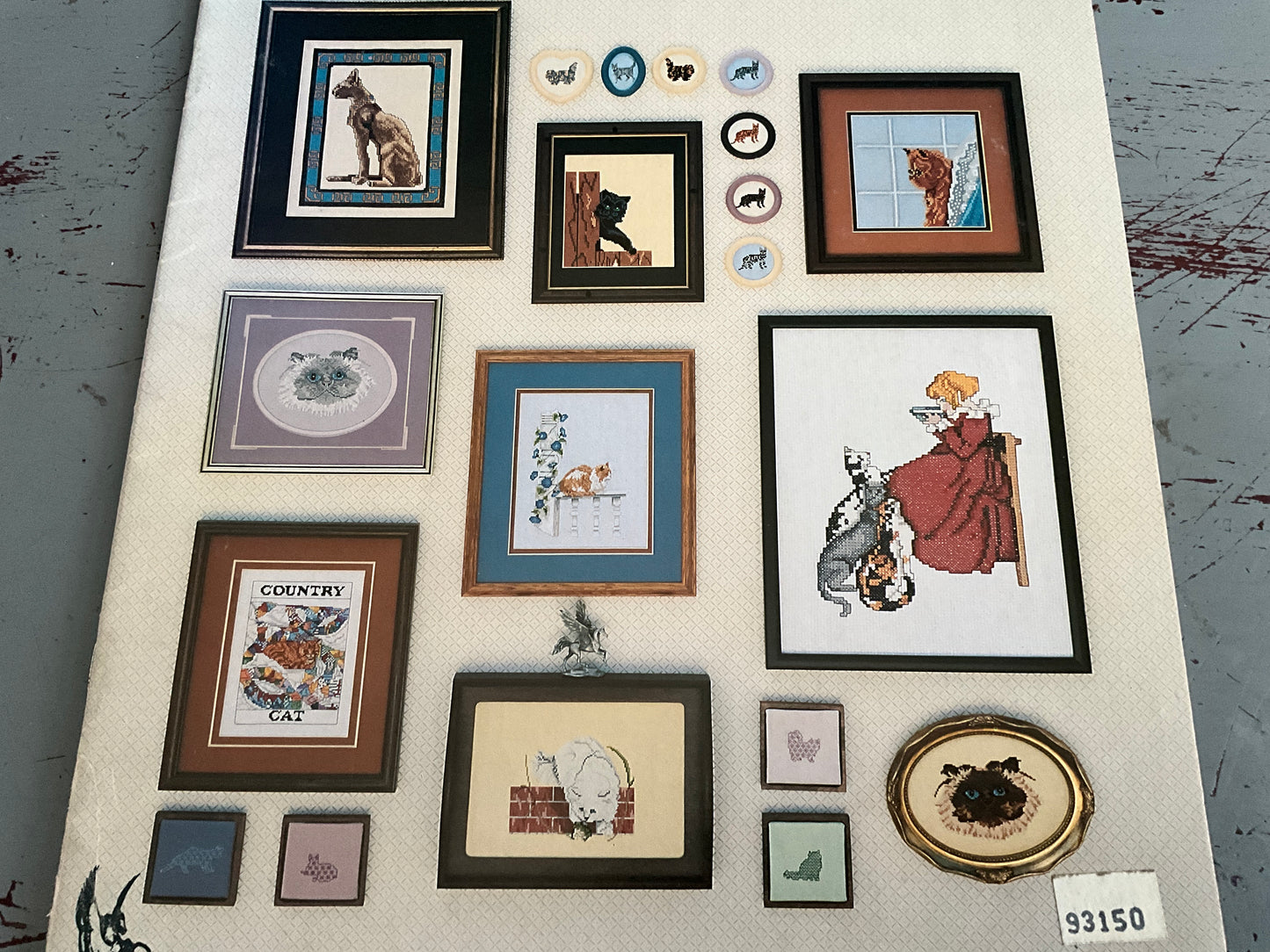 Pegasus Originals The Cats Meow Book 128 by Stephanie Seabrook Hedgepath counted cross stitch chart