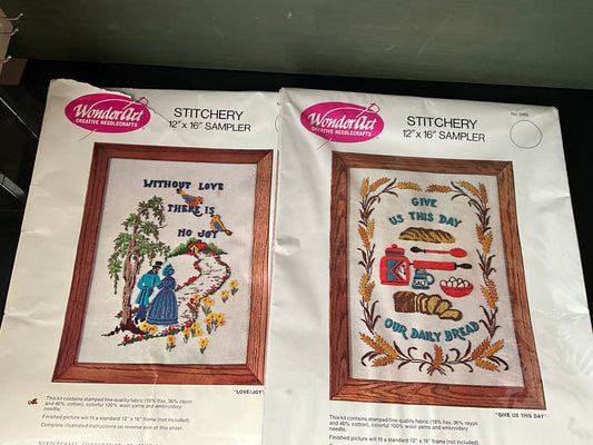 WonderArt choice crewel samplers see pictures & variations