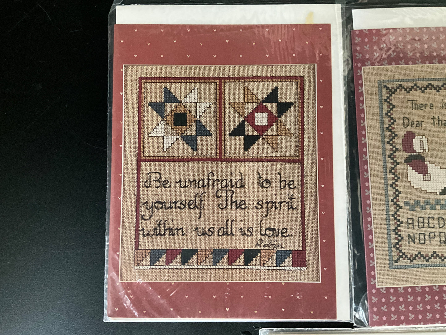 Set of 5 Cross stitch blank cards