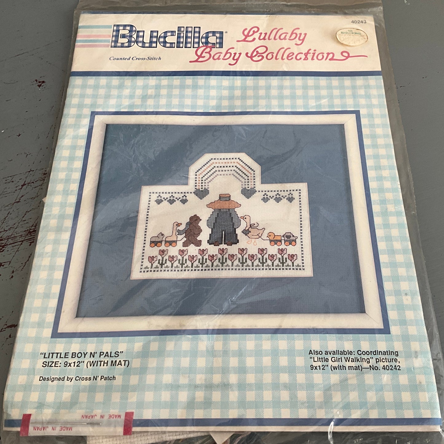 Bucilla Little Boy N’ Pals 4023 cross stitch kit