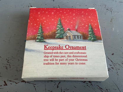 Hallmark Sparkling Tree 1988 Brass Keepsake Ornament QX493-1