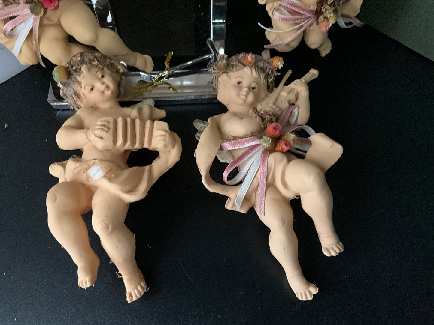 Charming Cherub Angels collection of 6 Christmas ornaments