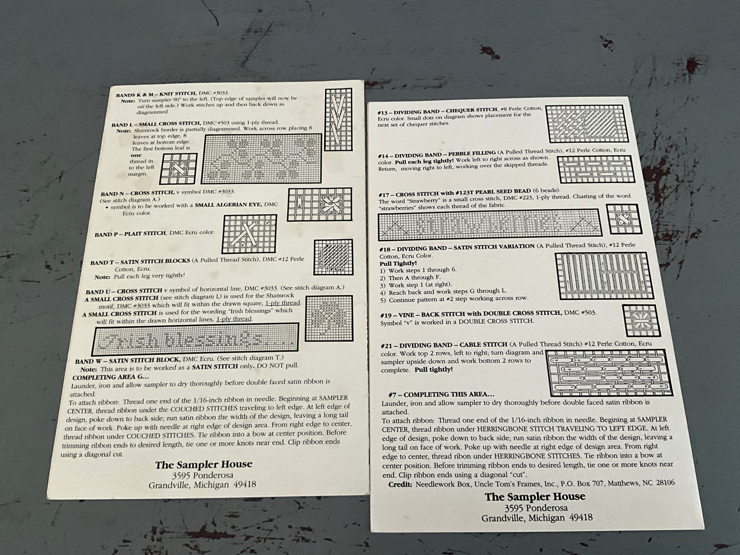 The Sampler House Very Victorian…Shamrock & Strawberries Samplers set I’d cross stitch charts
