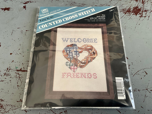 Banar Designs Welcome Friends counted cross stitch kit