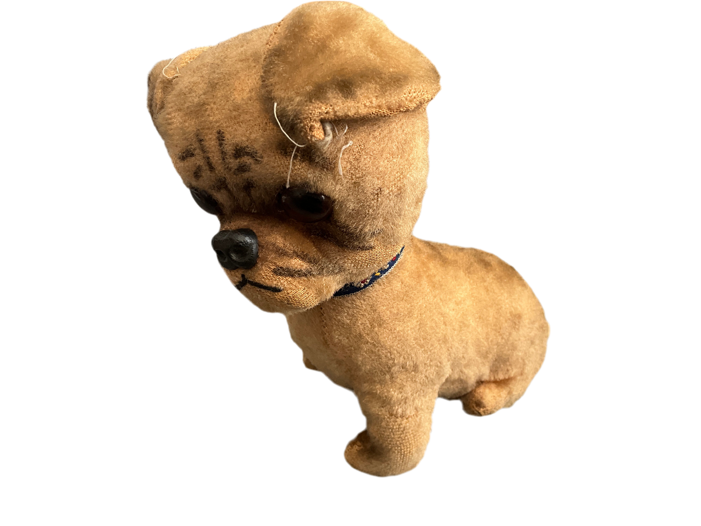 Magnificent mohair puppy plush toy collectible 1920s antique toy!