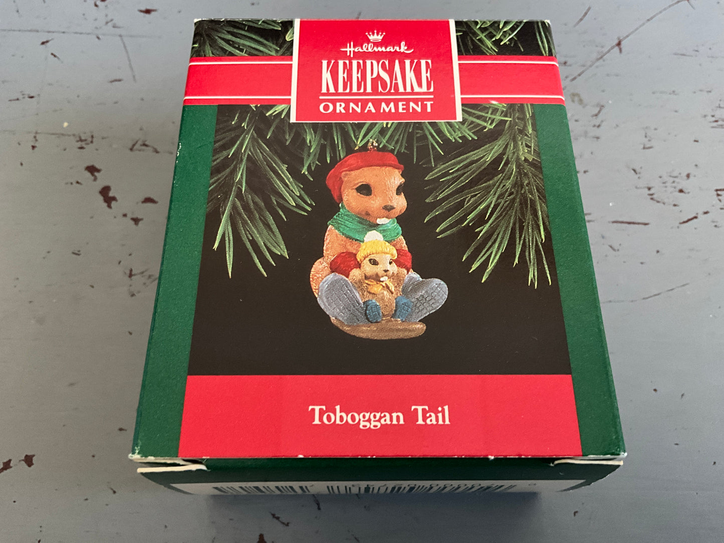 Hallmark Toboggan Tail 1992 Keepsake Ornament QX545-9