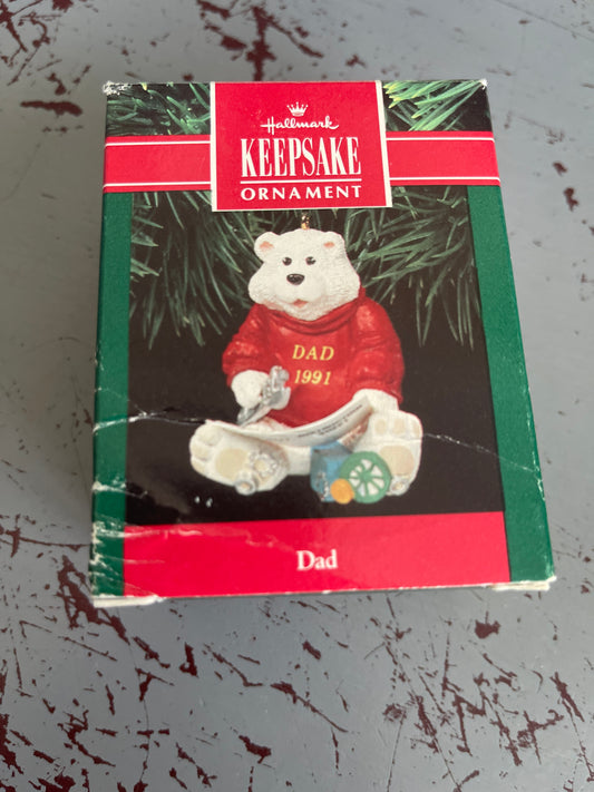 Hallmark Dad 1991 Keepsake Ornament QX512-7