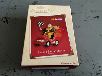 Hallmark Santa’s Racin’ Sleigh 2002 NASCAR Keepsake Ornament QXI5306