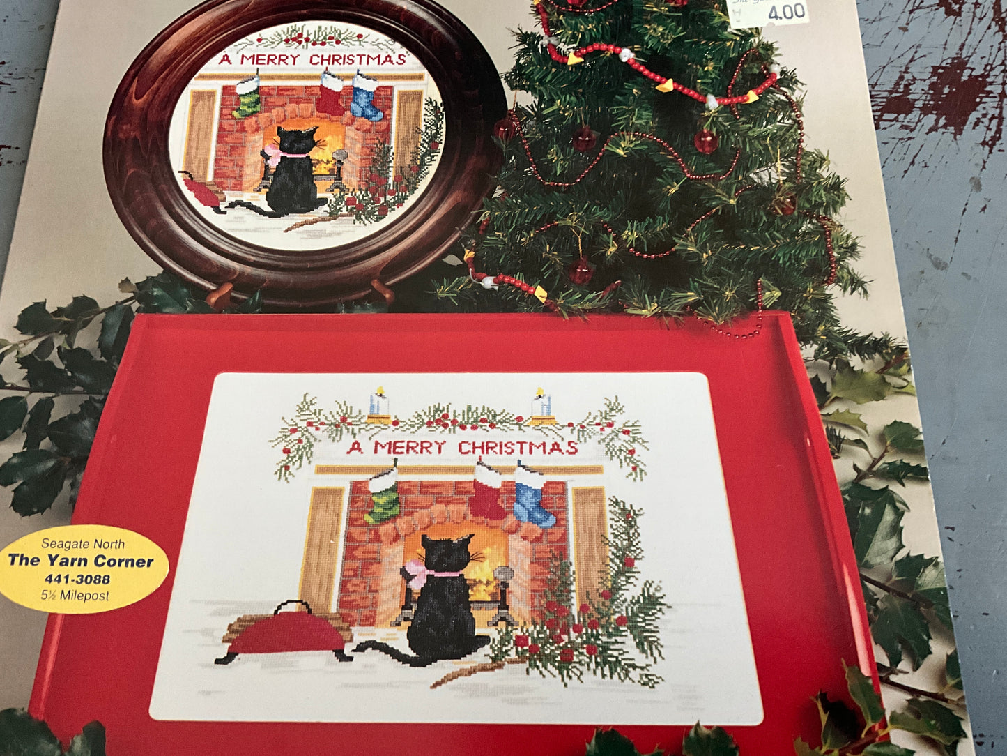 Stitch with Sudberry House Christmas Black Cat Design Leaflet No. 60 cross stitch chart