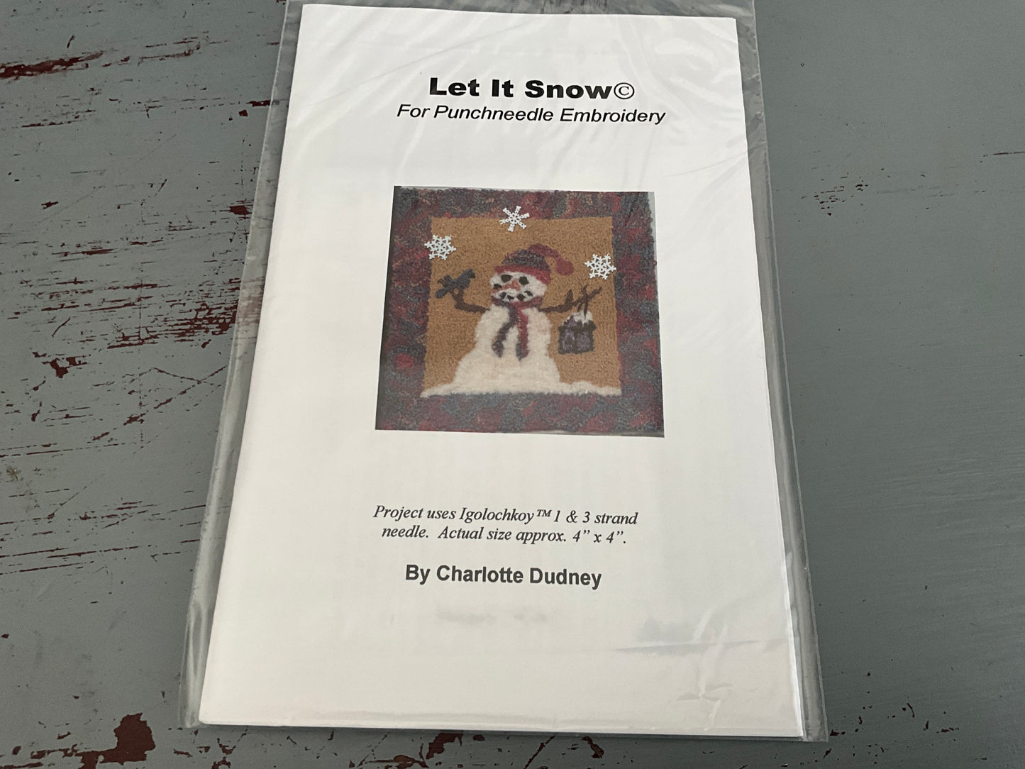 Charlotte Dudley choice punch needle embroidery with printed fabric