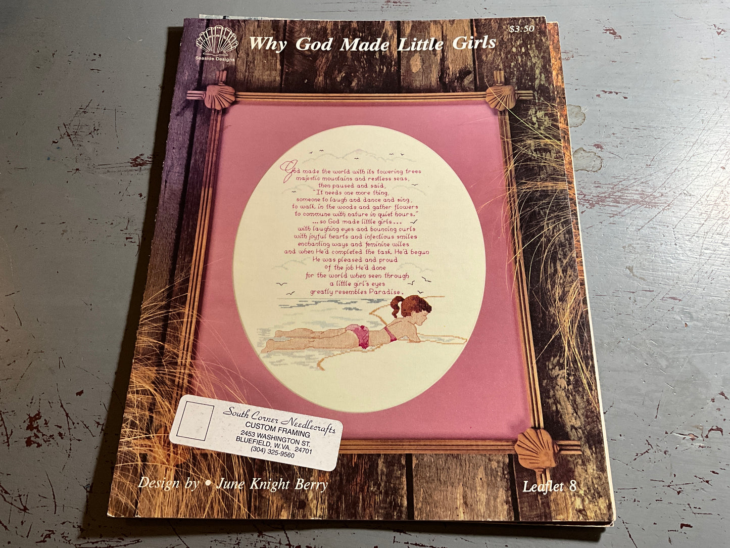 Seaside Designs choice Why God Made Little Girls or Little Boys by June Knight Berry Leaflet 8 or 9 vintage counted cross stitch charts*