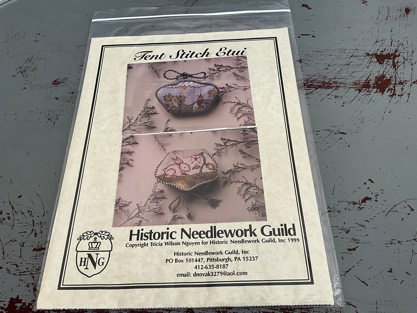 Historic Needlework Guild Tent Stitch Etui cross stitch chart