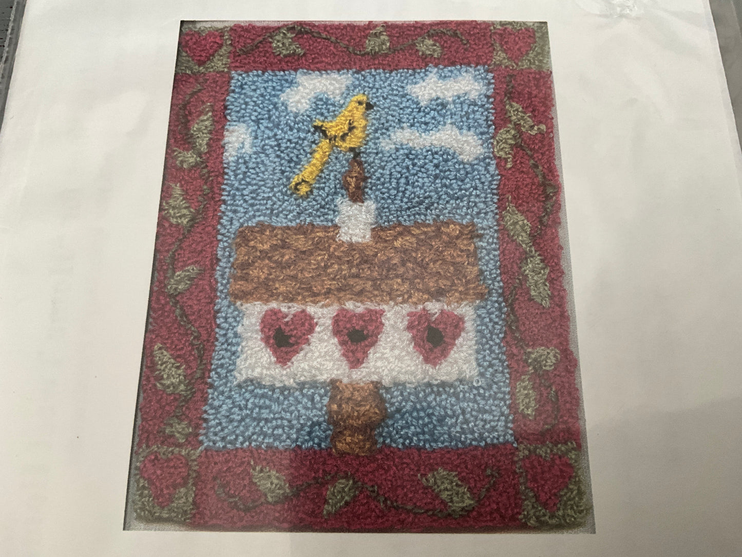 Charlotte Dudley choice punch needle embroidery with printed fabric