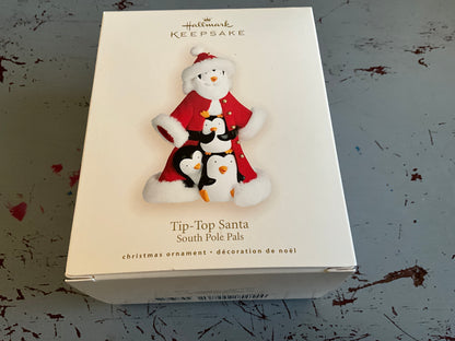 Hallmark Tip- Top Santa 2007 South Pole Pals Keepsake Ornament QXT8327