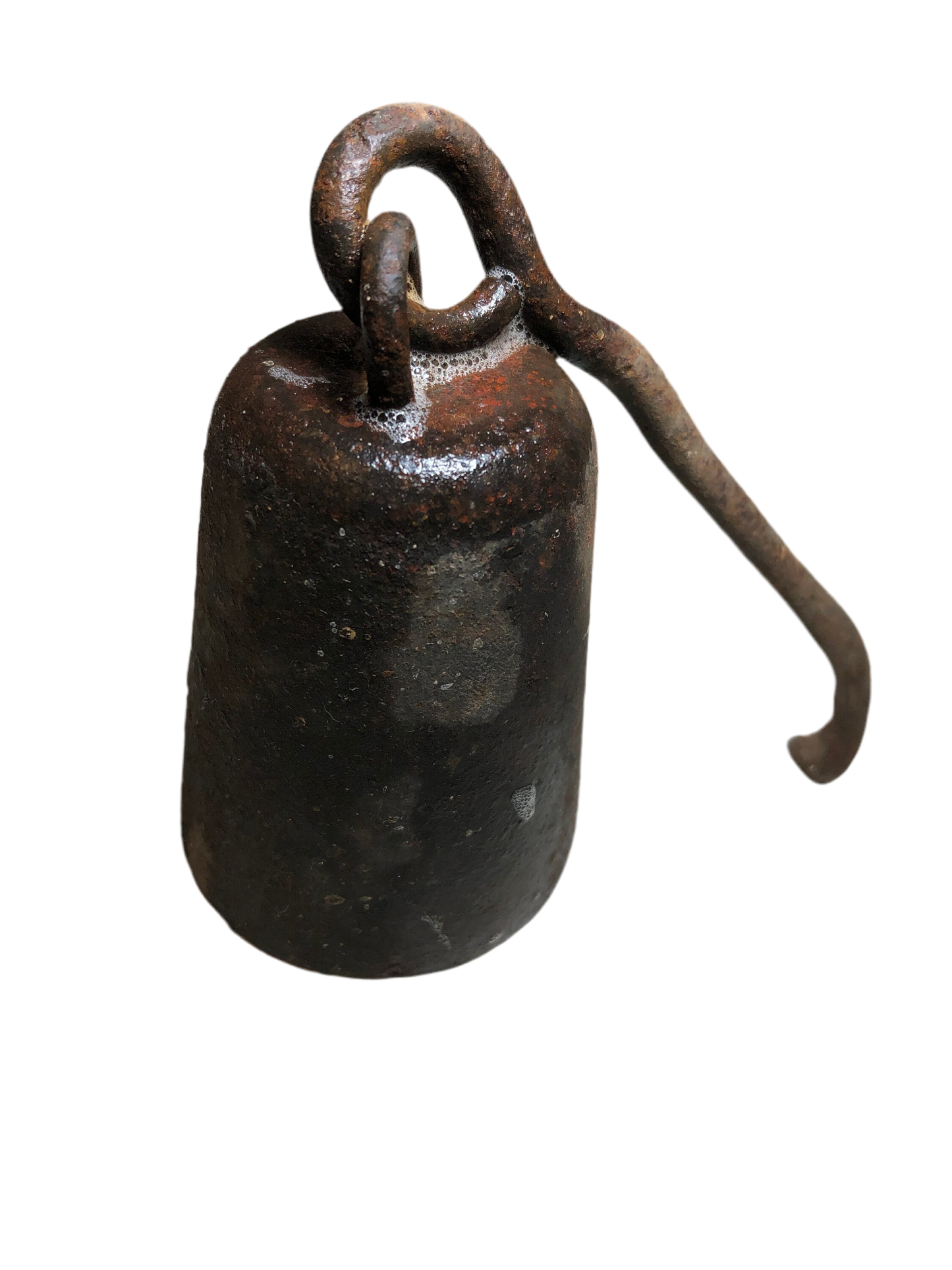 Antique Old Metal Iron 8 lb. 4 lb., and 2 lb. Set of 3 Merchants Hooked Scale Weights*