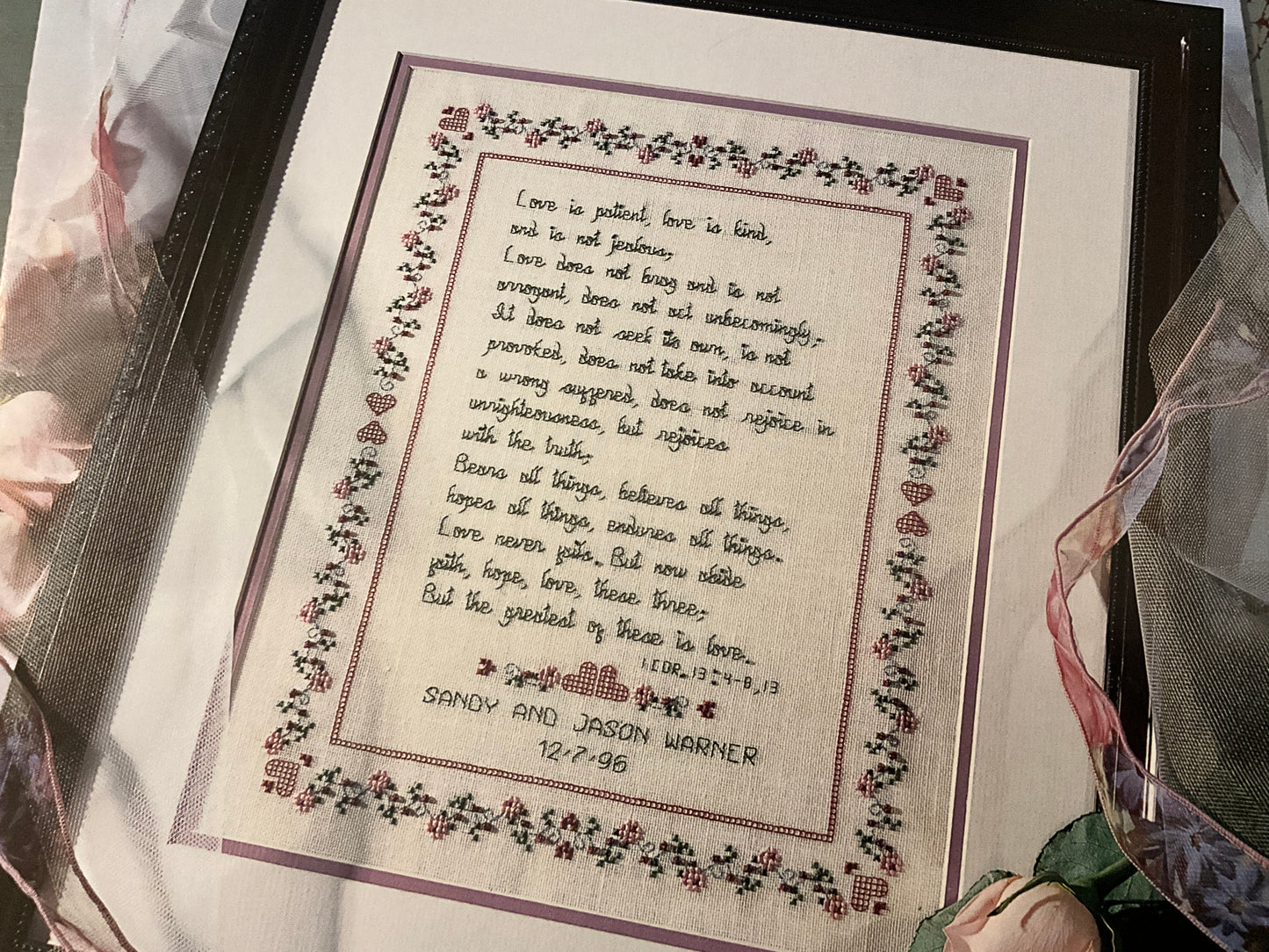 Praying Hands United In God’s Hands 11 marriage samplers counted cross stitch chart