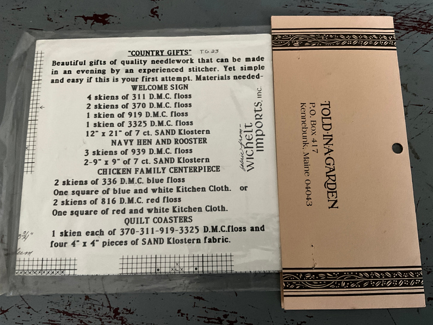 Told In A Garden Country Gifts counted cross stitch chart