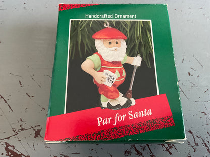 Hallmark Par For Santa 1989 Keepsake Ornament QX479-1