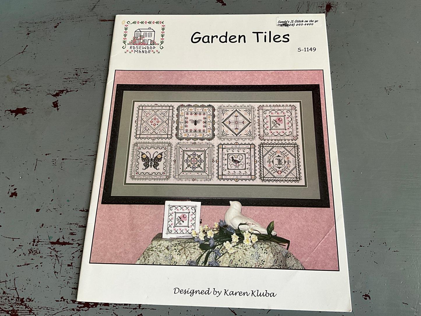 Rosewood Manor Garden Tiles cross stitch chart