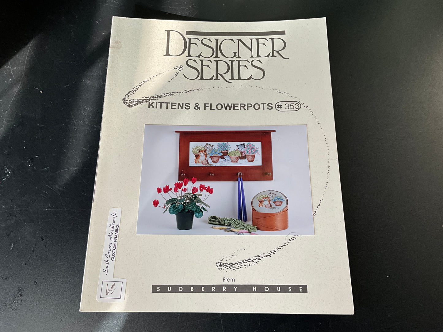 Designer Series Kitten & Flowerpots #353 Sudberry House counted cross stitch chart