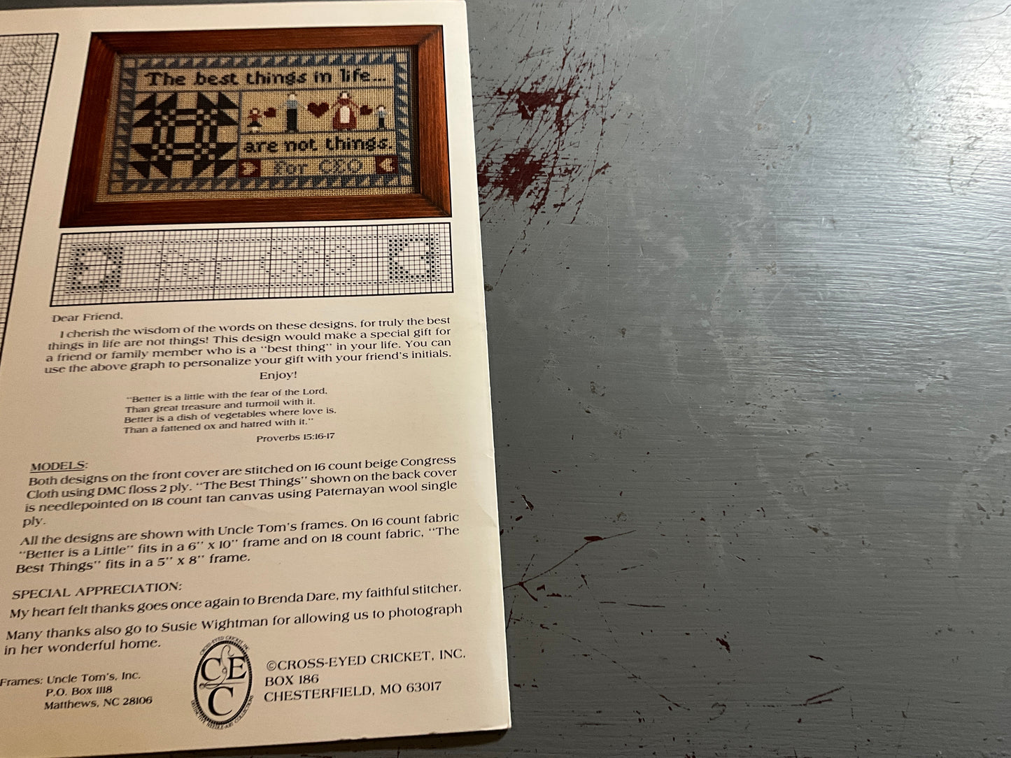 The Cricket Collection Wise Words Designed by Karen Hyslop counted cross stitch chart