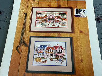 Dimensions Charles Wysocki My Hometown and Town & Country set of 2 Book One & Two counted cross stitch charts