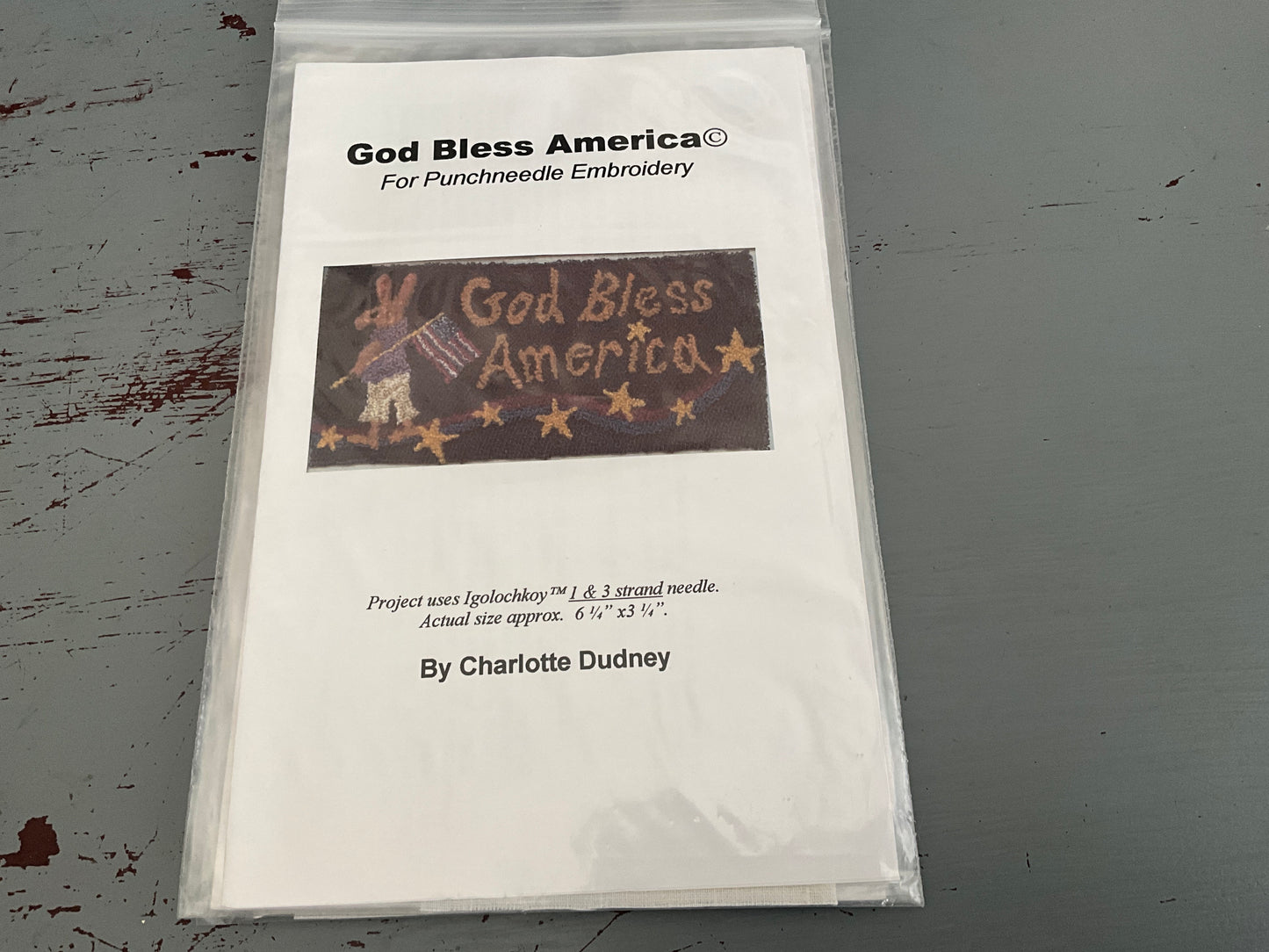 Charlotte Dudley choice punch needle embroidery with printed fabric