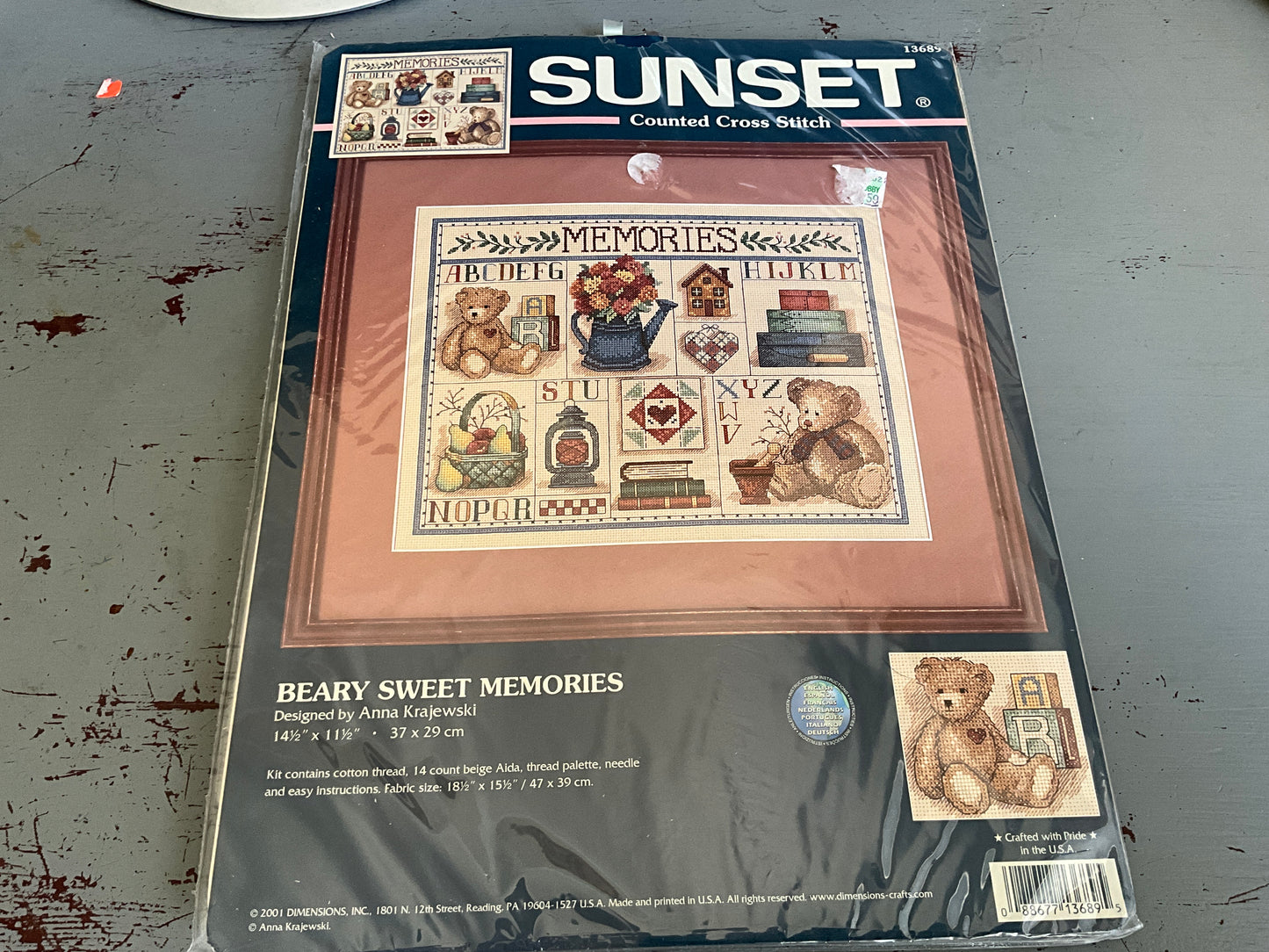 Sunset Beary Sweet Memories cross stitch kit 14x11 inches