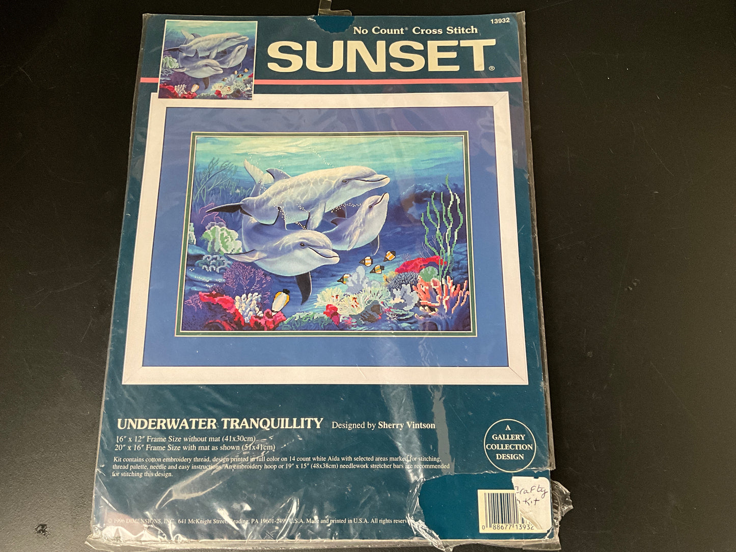 Sunset Underwater Tranquility 13932 no count cross stitch kit