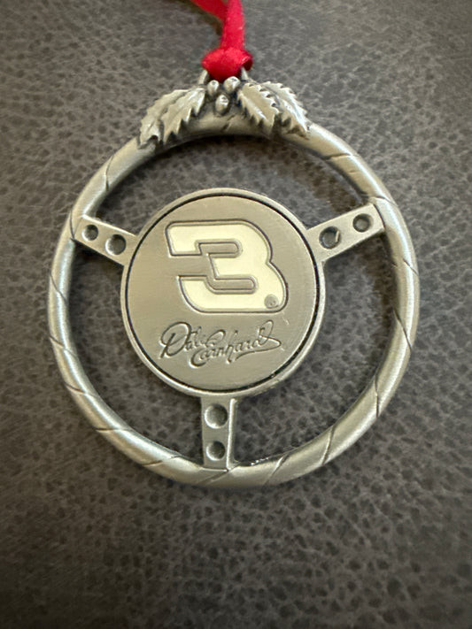 Dale Earnhardt 3 NASCAR Goodwrench pewter steering wheel Christmas ornament