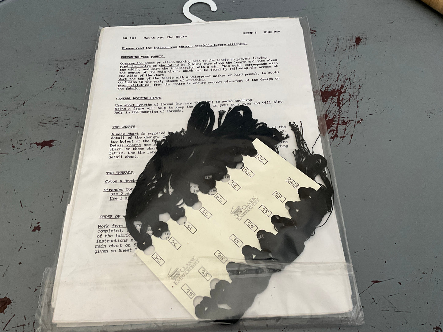 Classic Embroidery by Angela Beasley counted black work kit