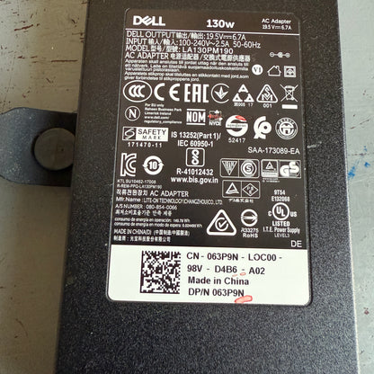 Dell 63P9N AC adapter charger see pictures and description for details*