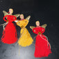 Terrific tassel Angels collection of 3 ornaments