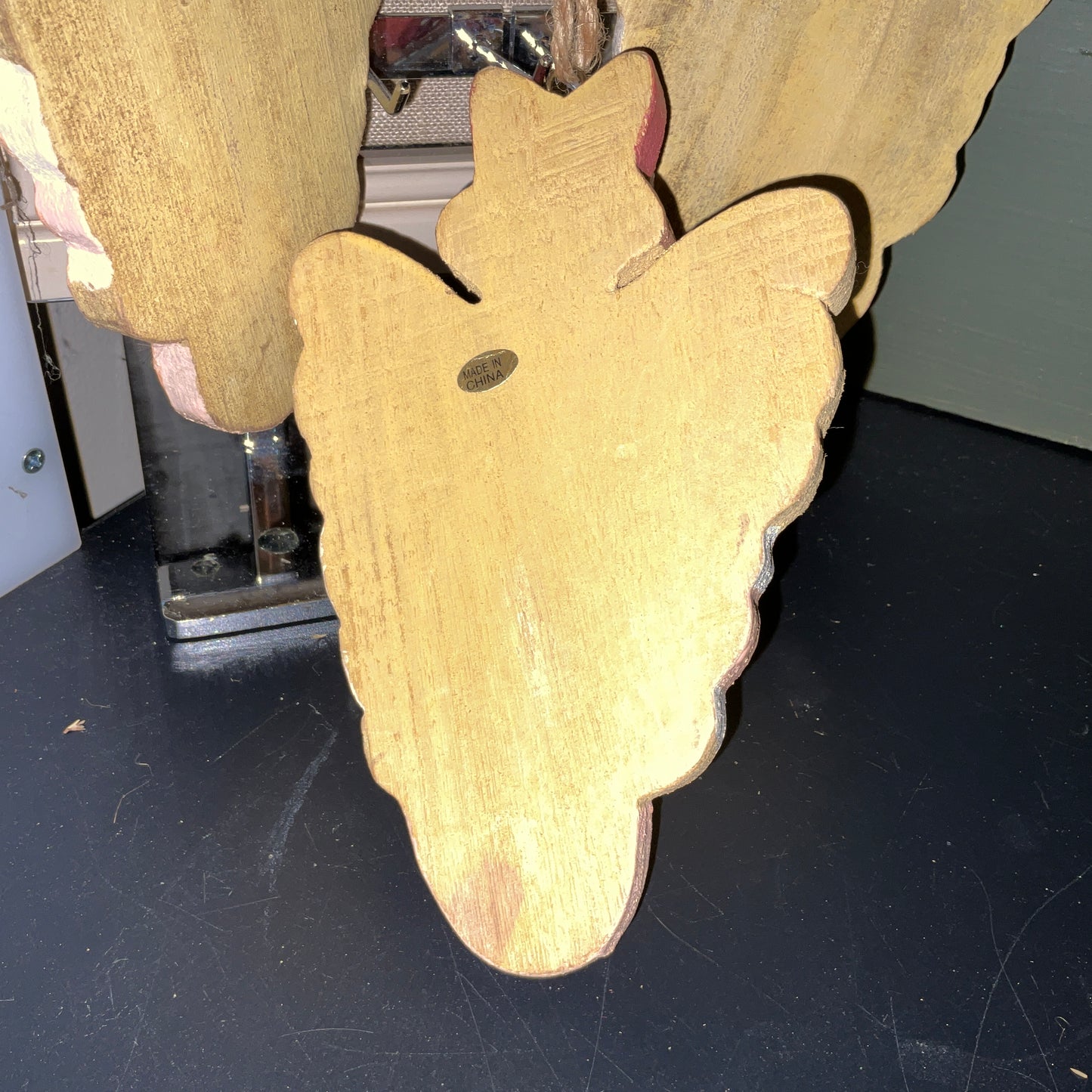 Wonderful wooden cutout Angel collection of 3 ornaments