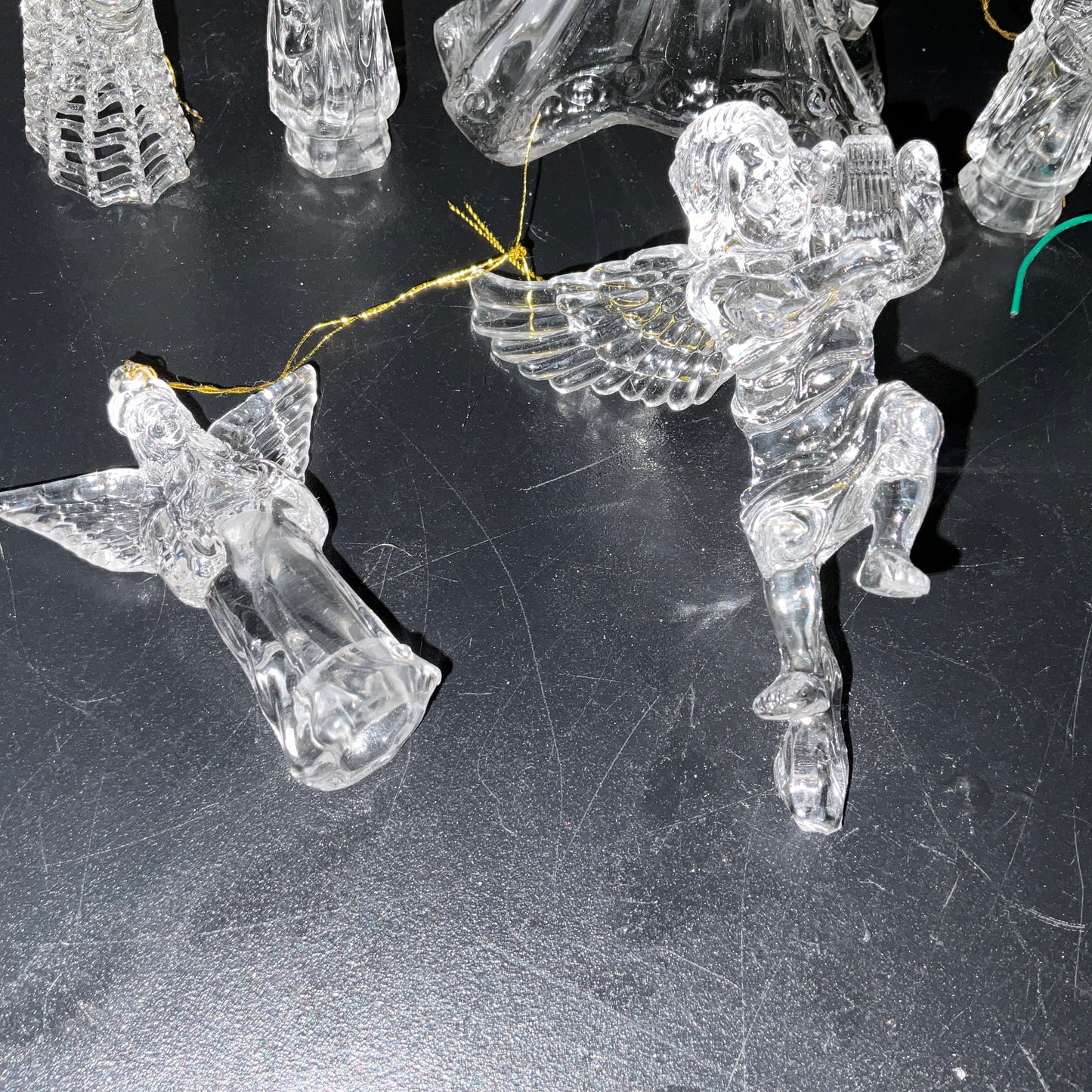 Awesome Angels collection of 7 clear acrylic 3D ornaments