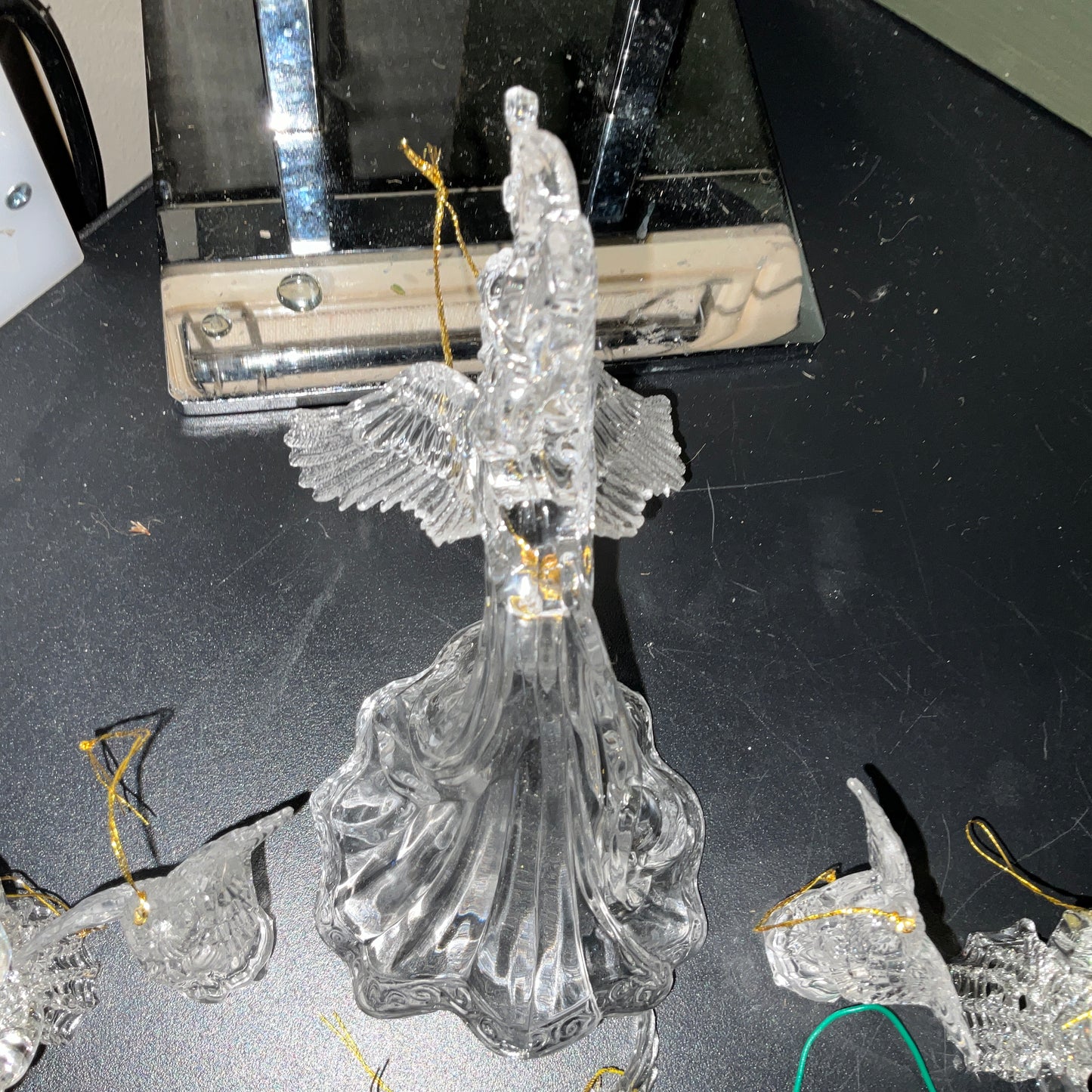 Awesome Angels collection of 7 clear acrylic 3D ornaments