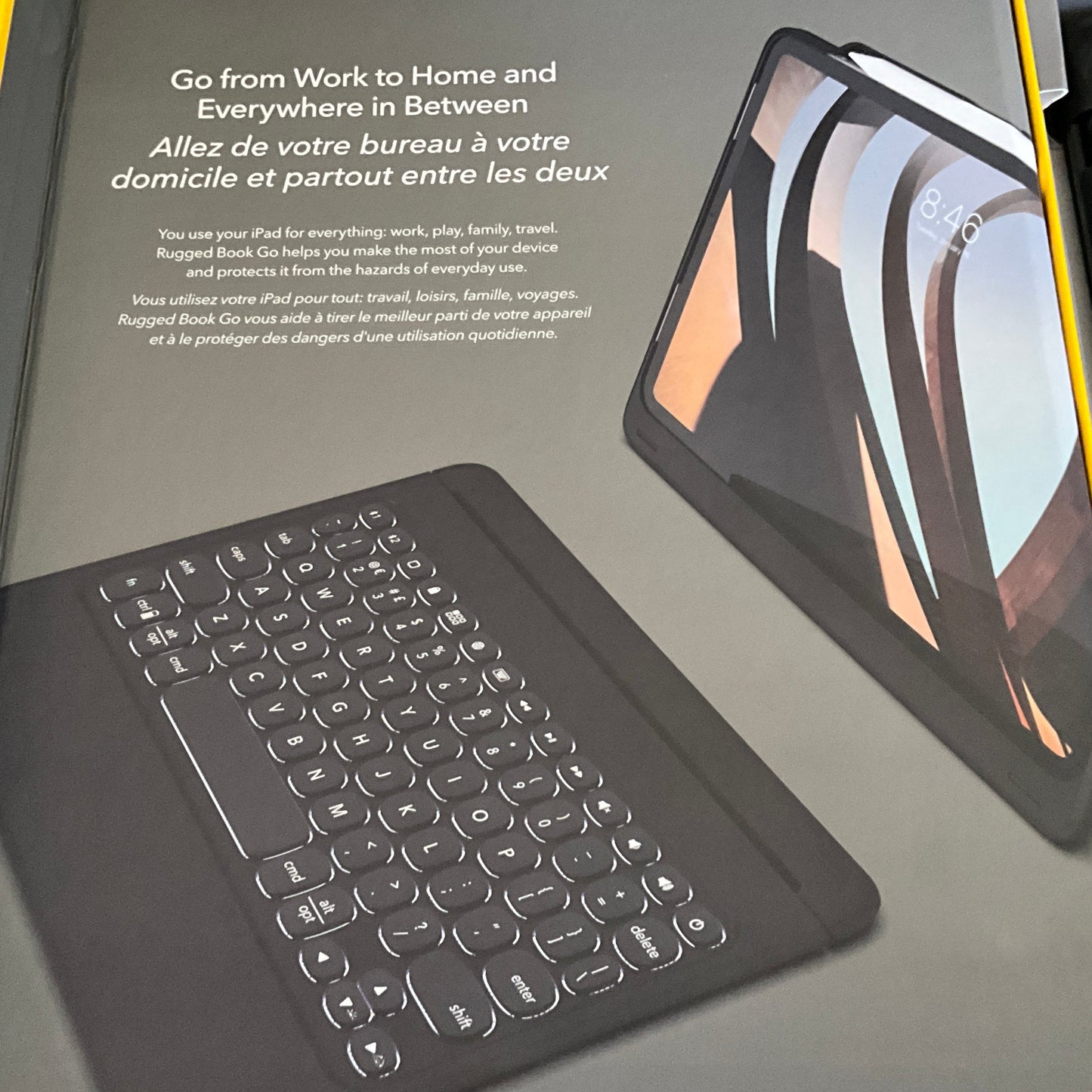 ZAGG rugged book go for 11-inch iPad Pro keyboard-case with stand built in!