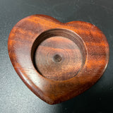 Heart shaped beautiful solid wood tea-lite holder