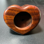 Heart shaped beautiful solid wood tea-lite holder