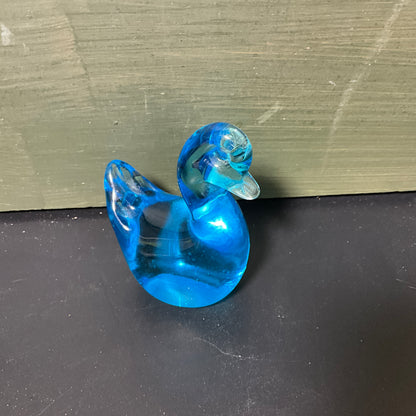 Beautiful Blue Glass Duck figurine