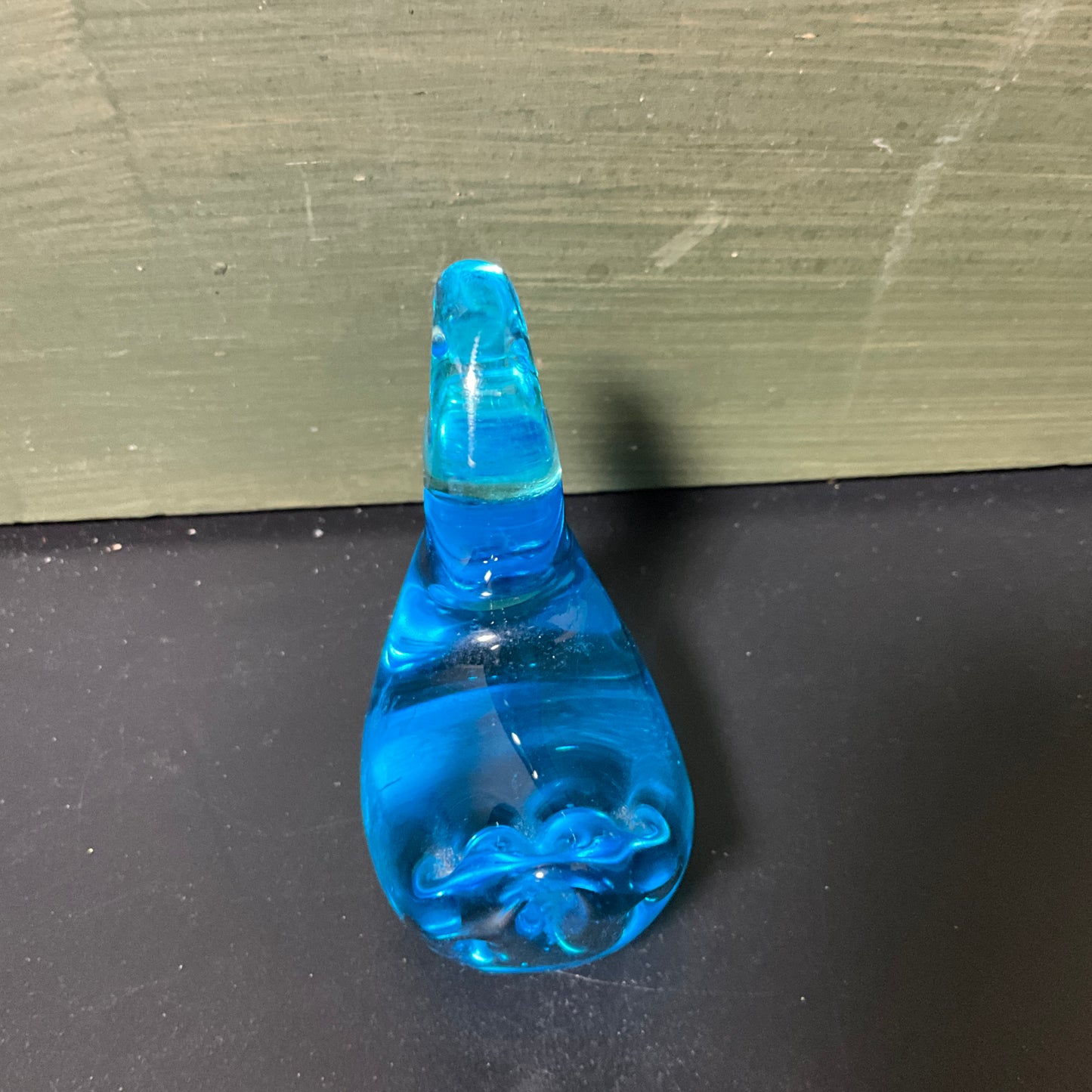 Beautiful Blue Glass Duck figurine
