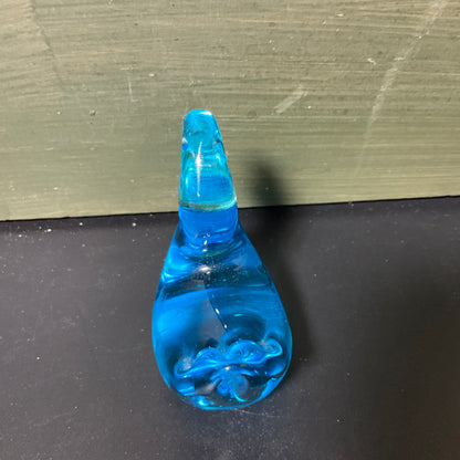 Beautiful Blue Glass Duck figurine