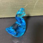 Beautiful Blue Glass Duck figurine